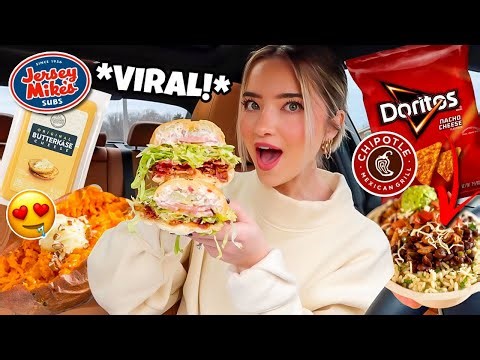 Eating VIRAL FOOD HACKS For 24 HOURS!
