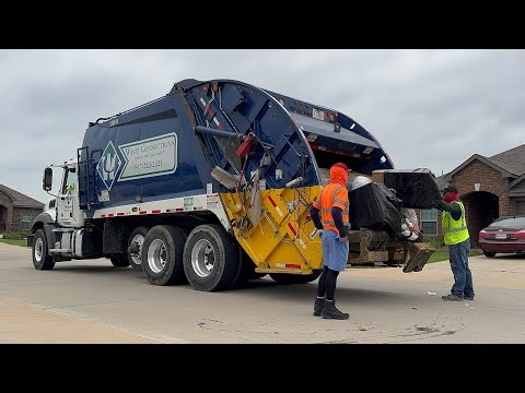 Waste Connections: Mack Granite McNeilus Rear Loader Garbage Truck