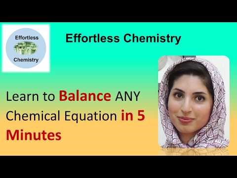 Learn to Balance ANY Chemical Equation in 5 Minutes| Effortless Chemistry