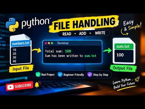Python File Handling Tutorial for Beginners | Read, Sum & Write Files in Python