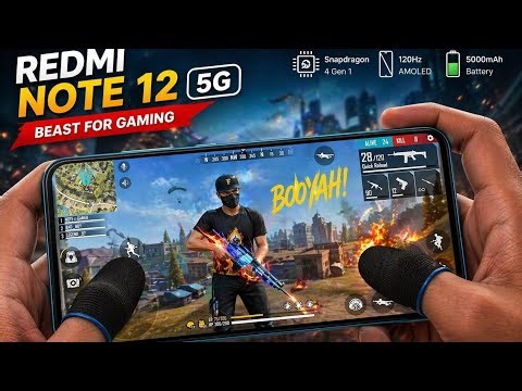 Redmi Note 12 5G Gaming Test 🎮🔥 Beast Performance for Free Fire 