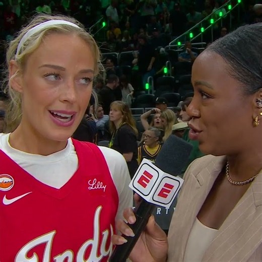 Sophie Cunningham on Indiana's first half lead, staying perfect with 3-3 3PM