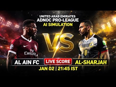 🔴 Al Ain FC vs Al-Sharjah | AI Simulation | Live Score | FútbolStream360