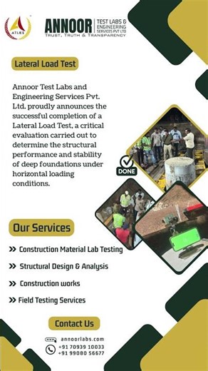 Annoor has successfully completed the Lateral Load Test
