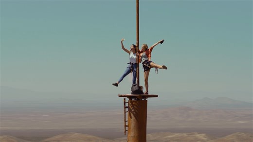 What happens when you climb a 2,000 foot tower and then can’t climb back down? FALL is now on Netflix. | Netflix