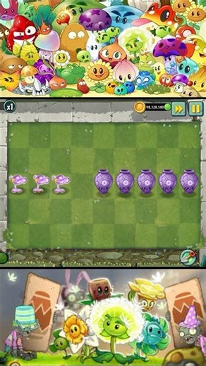 Random 3 Plants Level Max Vs Random 5 Vase Zombies Part 2 #shorts #pvz #pvz2