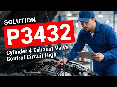 How To Fix P3432 OBD II Error Code - Cylinder 4 Exhaust Valve Control Circuit High