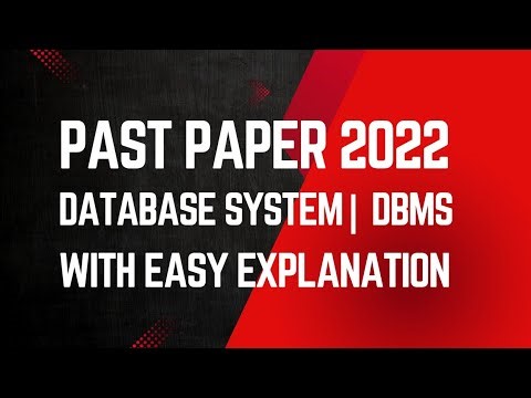 Database System Complete Past Paper 2022 Solution | Punjab University & Affiliated Colleges | DBMS
