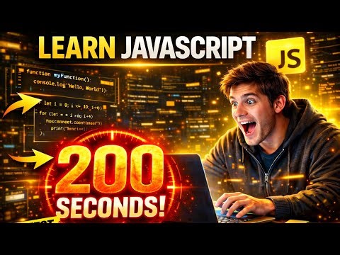 I Learned JavaScript in 200 Seconds | JavaScript Crash Course (Full Beginner Guide)