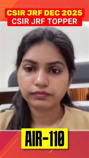 CSIR JRF Topper EKTA OLA I AIR 110 I CSIR NET DEC 2025 Result I Strategy I IFAS Testimonial