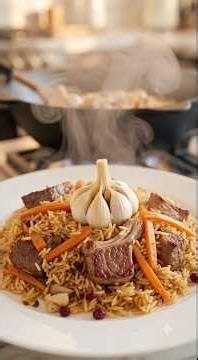 Authentic Uzbek Plov 🇺🇿Which country should we cook next? 🌍 #Plov #Pilaf #uzbekfood WorldCuisine