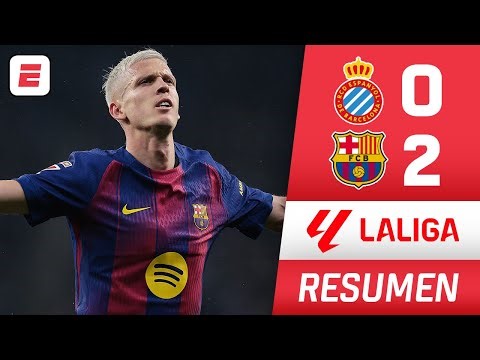 BARCELONA SE LLEVÓ EL DERBI vs ESPANYOL 2-0 con GOLAZO de Dani Olmo y uno de Lewandowski | La Liga