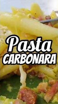 Pasta Carbonara with Penne in 60 seconds #pmgk #pasta #carbonara #pastacarbonara #Italianfood