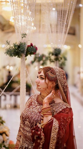 Red Lehenga & Golden Wedding Moments