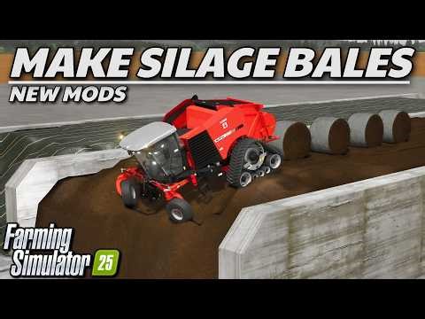 New Mods - Baling Silage, Auger Pack, & Kansas 16x Update! | FS25 Mods
