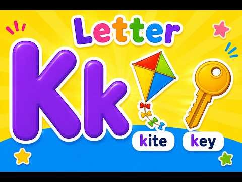 Let’s Learn Letter K! 🎉 | K is for Kite, King & Key 🪁👑🔑 | ABC Phonics for Kids