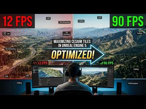 Optimize Cesium Terrain for Large Exterior Scenes in Unreal Engine 5 | Boost FPS & Performance.