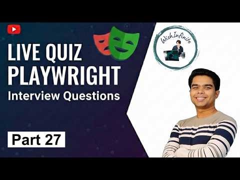 Playwright Interview Questions Live Quiz 27 🚀 | JSON, CSV & Fixtures Test Data | Parameterize Tests