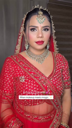 Madonna Studio on Instagram: "From Ms. to Mrs. — bridal glam that speaks elegance ✨👰🏻” Soft glam, timeless beauty & a bride who shines from within 🤍 #BridalMakeup #BrideGlow #IndianBride #BridalGlam #WeddingMakeup MakeupArtistIndia BrideToBe WeddingLook BridalBeauty HDMakeup LuxuryBride"
