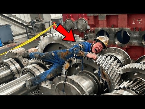 He Reached Into the Gears... Watch What Happened | Industrial Machine Accident