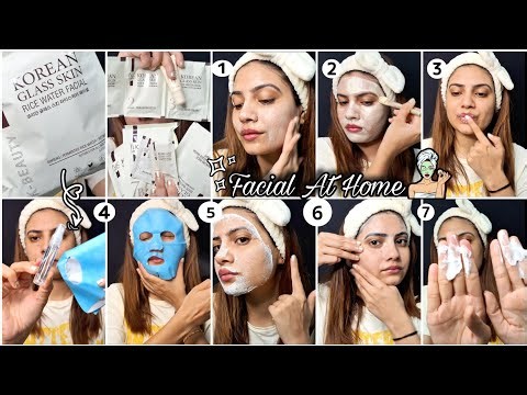 FYC Professional Korean Glass Skin Rice Water Facial | How to Do Facial at Home Step by Step/Facial