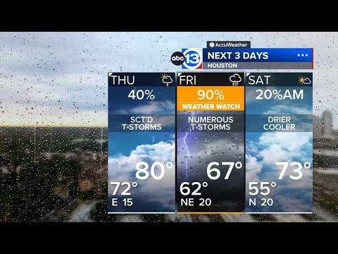 Stalled front brings stormy weather, heavy rains Thursday & Friday