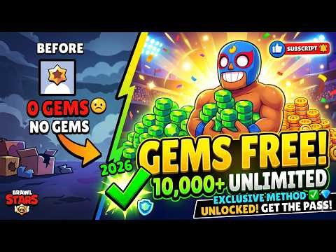 How to Get FREE GEMS in Brawl Stars 2026! 💎 (No Survey) Get Unlimited Gems Fast!