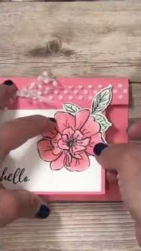 How to Make an Overlay Fun Fold Card that Glitters ✨ | Easy Fancy Fold Card Tutorial