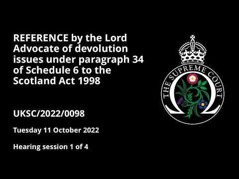 REFERENCE by the Lord Advocate of devolution issues under para 34 of Schedule 6 Scotland Act 1998