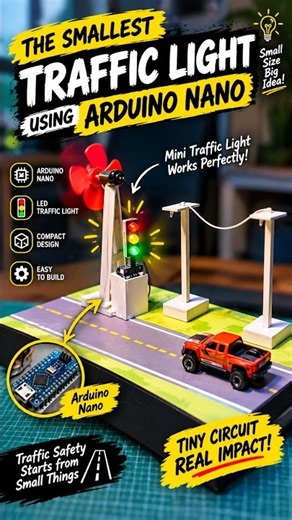 The Smallest Traffic Light Ever! 🚦 | Arduino Nano Mini Project #diy #diyprojects #arduino #howto