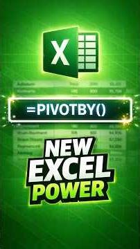 How to Use PivotBy Function in Excel to Summarize Data