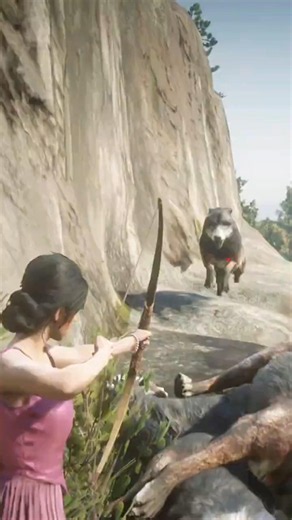 EPIC RDR2 Gameplay! BRAVE Girl Battles Wild Foxes in an INSANE Survival Fight #shorts #gaming