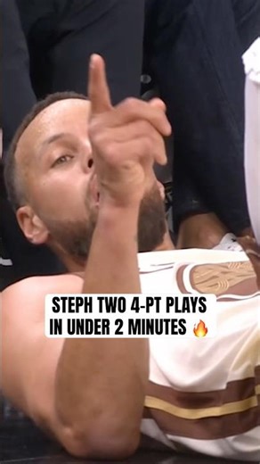 Steph Curry 2 straight 4-point plays 🔥