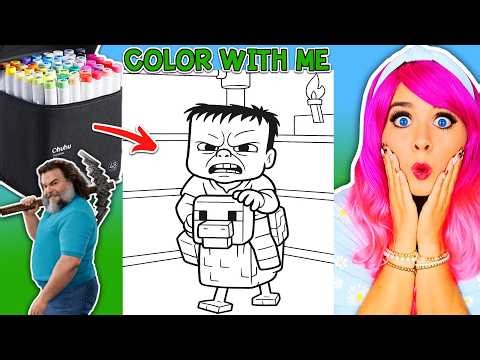 Let's Color a Chicken Jockey from The Minecraft Movie | Ohuhu Art Markers | COLOR ALONG WITH KIMMI