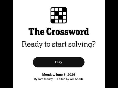 The New York Times Crossword 08/06/2026