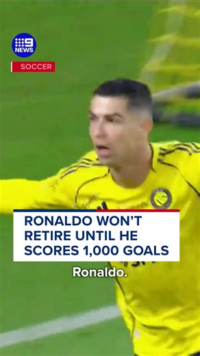 Ronaldo is set to lead Portugal at next year's World Cup. #9News