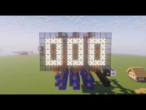 Minecraft Redstone - 3×5 Redstone Digital Tube Counter