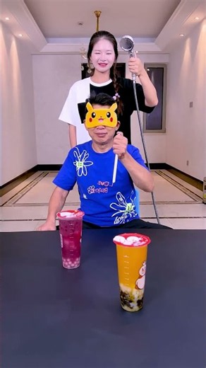 Drinking Milk Tea Challenge Is So Exciting, Have Fun! #Funnyfamily #Partygames #Familygames