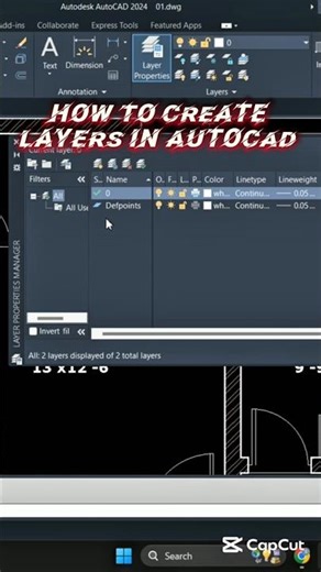 How To Create Layers in AutoCAD | Easy & Fast Method 🔥 | AutoCAD Tips 💻 #autocad #autocadtutorial