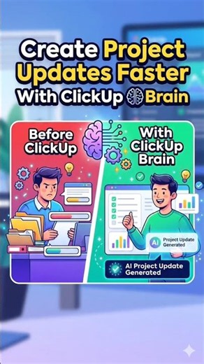 Create Project Updates Faster With ClickUp Brain. #ClickUp #ClickUpBrain #ProjectManagement #AITools