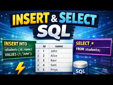 Insert & Select in MySQL | Beginner Guide | SQL Course - Day 3
