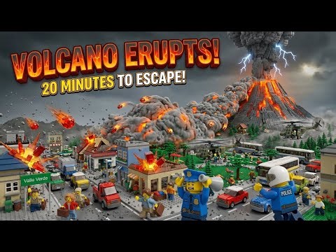 LEGO Volcano ERUPTS! 🌋💥 Pyroclastic Flow - 8,000 Evacuated! 😱