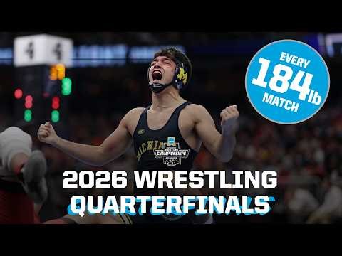 All four 184 lb matches - 2026 NCAA wrestling quarterfinals