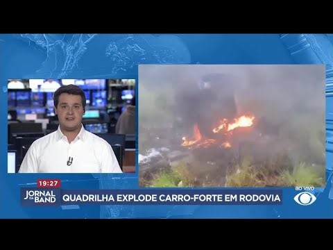 Quadrilha explode carro-forte em rodovia no interior de SP | Jornal da Band