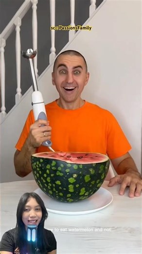 Oh, this is a practical way to eat watermelon 🍉