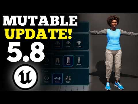 NEW UE5.8 Mutable Sample Project - MetaHuman Support!