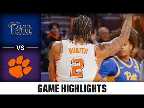 Pitt vs. Clemson Game Highlights | 2025-26 ACC Men's Basketball