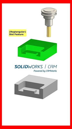 SOLIDWORKS CAM Slot Feature!