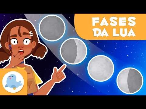 FASES DA LUA para crianças 🌕🌗🌘🌓 Lua nova, crescente, cheia e minguante