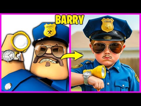 Can You Guess The Roblox Obby Games Characters In BABIES ? 👶🏻🍕 | Barry Cop 👮 Mr. Funny 👨🏻‍💼